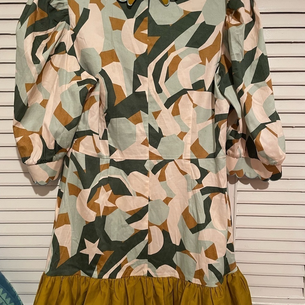 Alden adair Piper scalloped, ruffled mini dress. - Picture 4 of 12